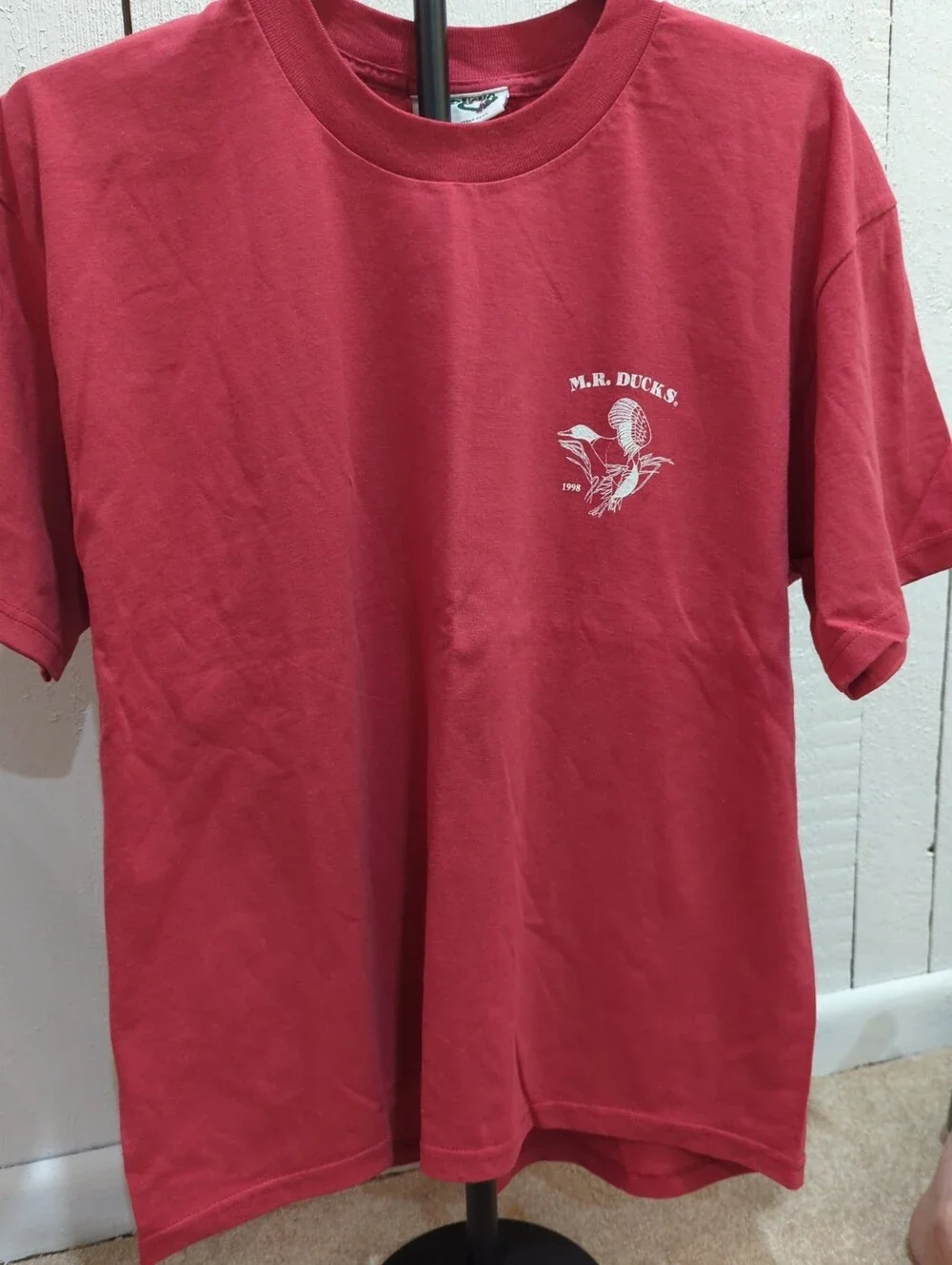 Vintage M.R. Ducks Ocean City MD T Shirt Mens Large Red Graphic Duck Graphic Tee